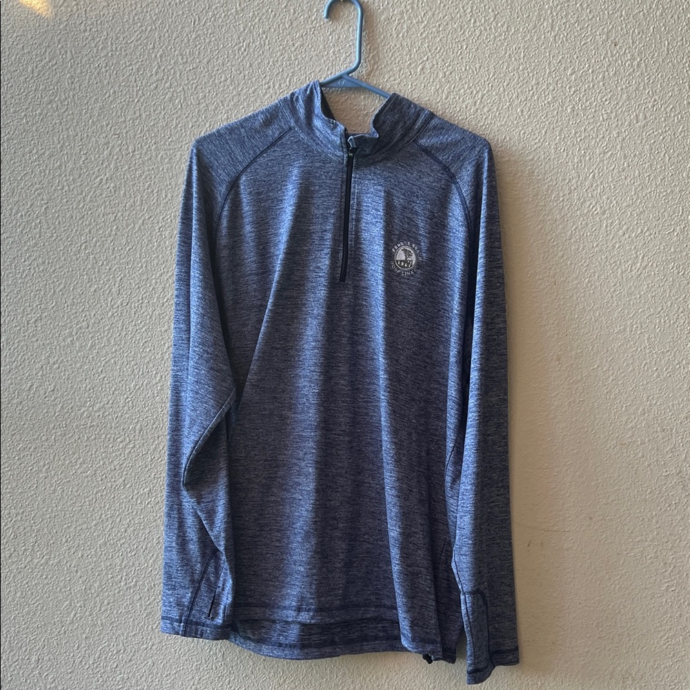 Pebble Beach Blue Quarter-Zip Pullover